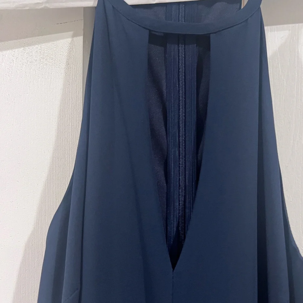 Lulus Beauty and Grace Keyhole Front Navy Blue Maxi Dress - Picture 7 of 7